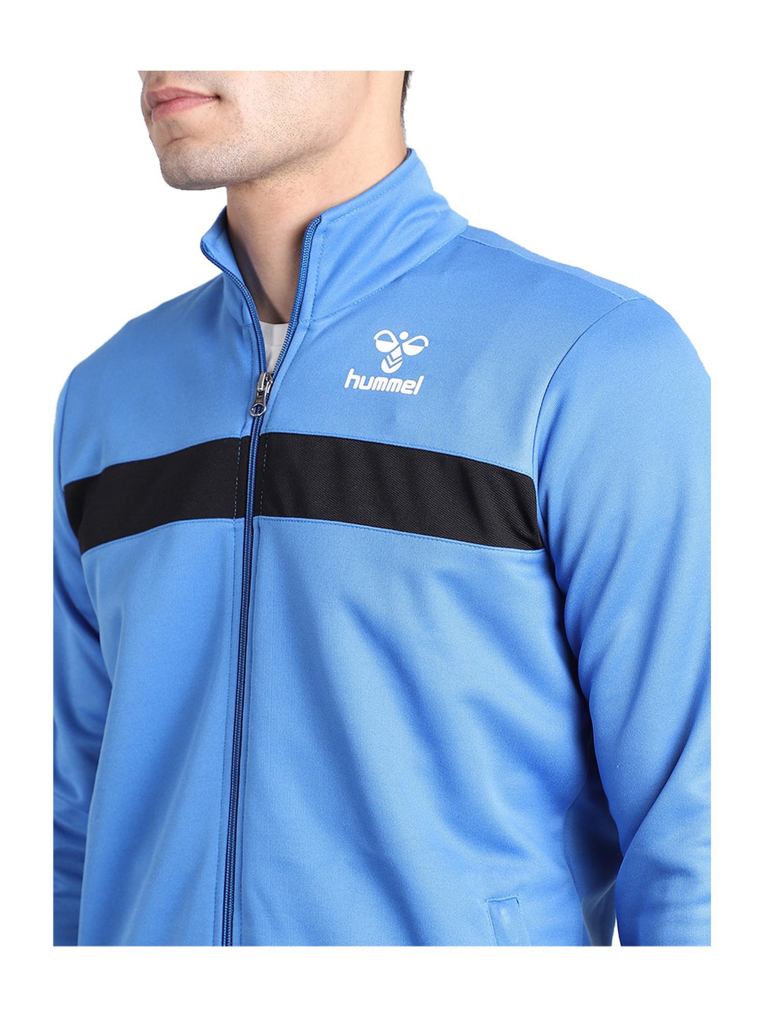 Hummel Blue Regular Fit Solid Jacket