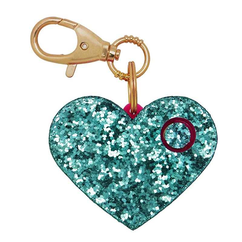 Safety Alarm for Women Ahhlarm Emergency SelfDefense Security Alarm Keychain with LED Light Purse Charm Mint Glitter Heart