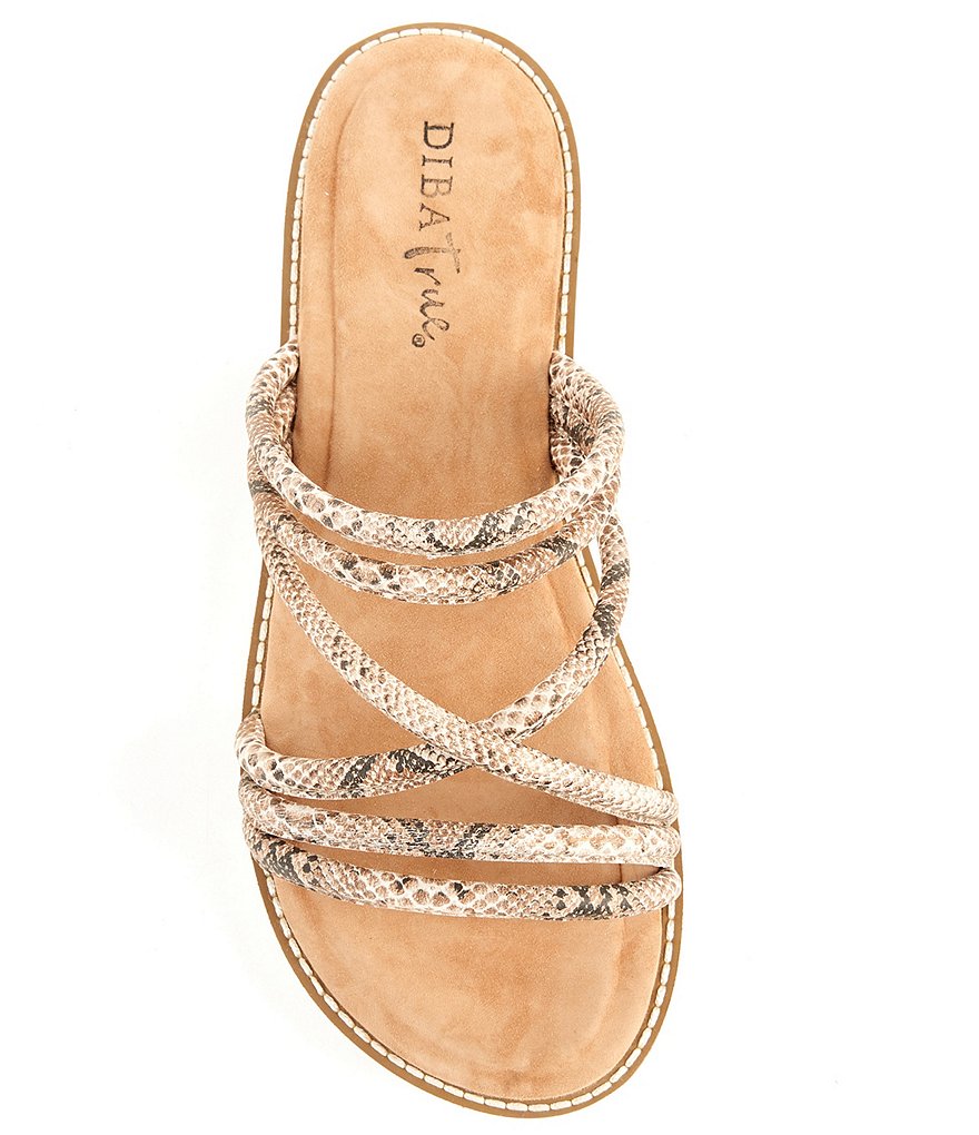 Diba True Cedar Cove Snake Print Strappy Flat Sandals