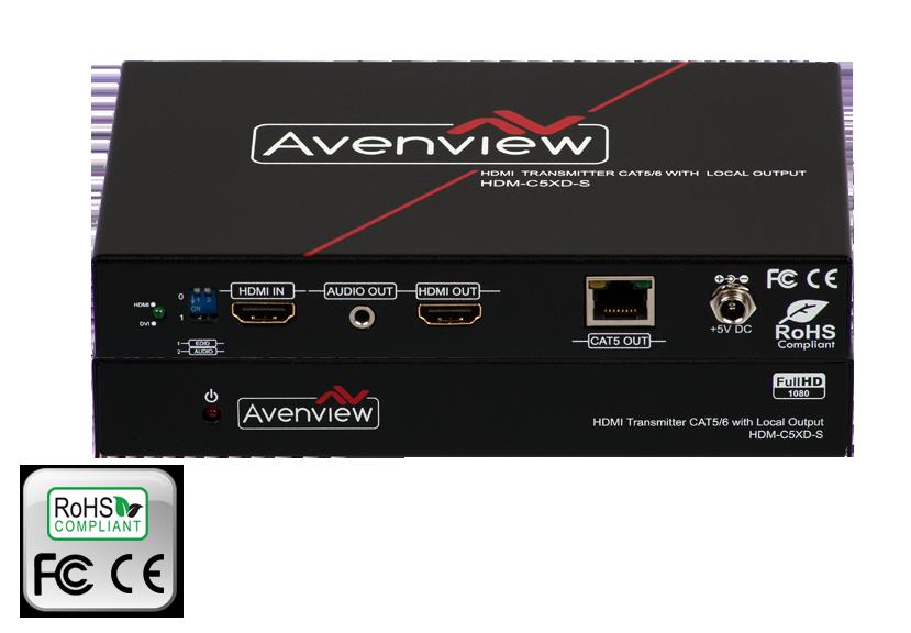 1 X 2 HDMI Transmitter with Local HDMI Output over CAT5