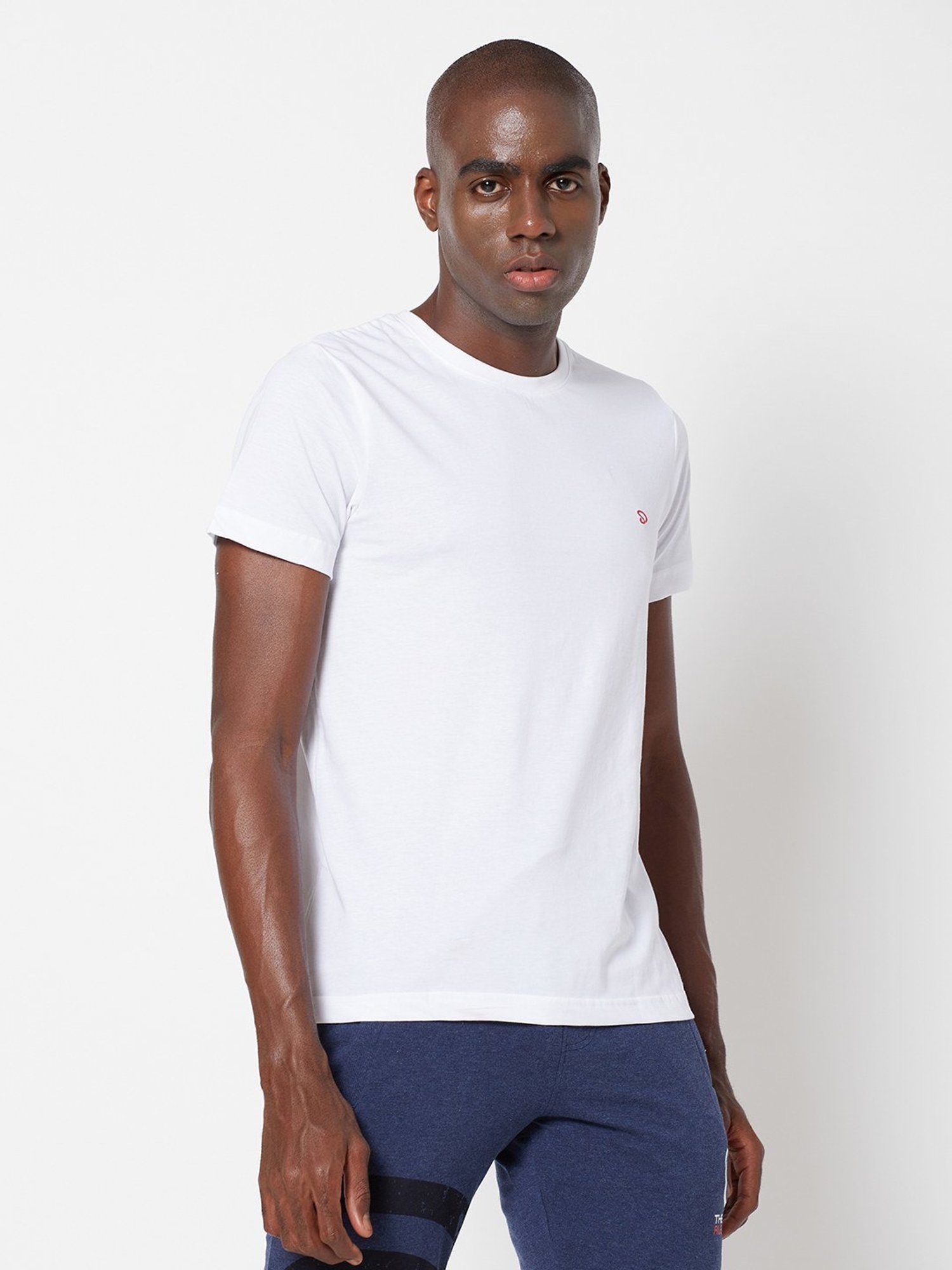 Sporto White Regular Fit T-Shirt