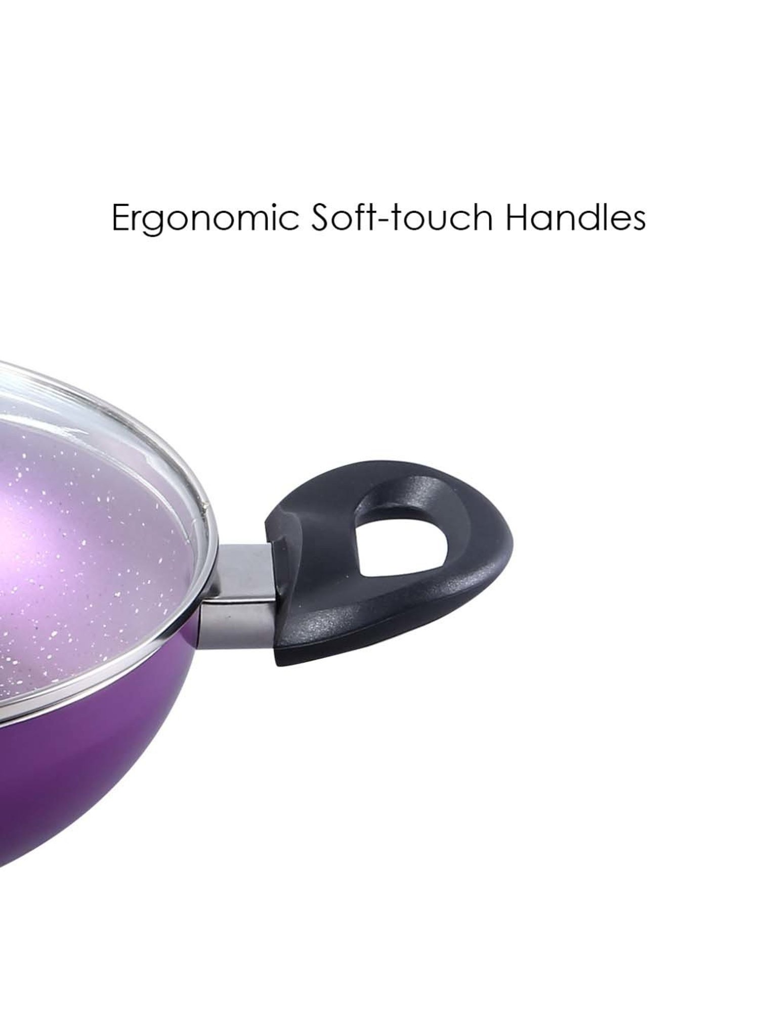 JUDGE Everyday Black Aluminium 20 cm Deep Appachatty With Lid (0.8 L)