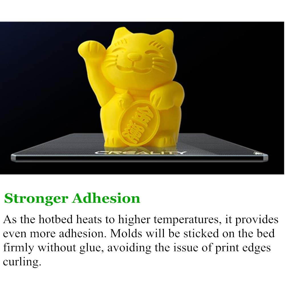 Aystkniet Creality Ender 3 Glass Bed Upgraded, 3D Printer Platform Tempered Glass Plate Build Surface with Microporous Coating, 235 X 235 X 4 MM