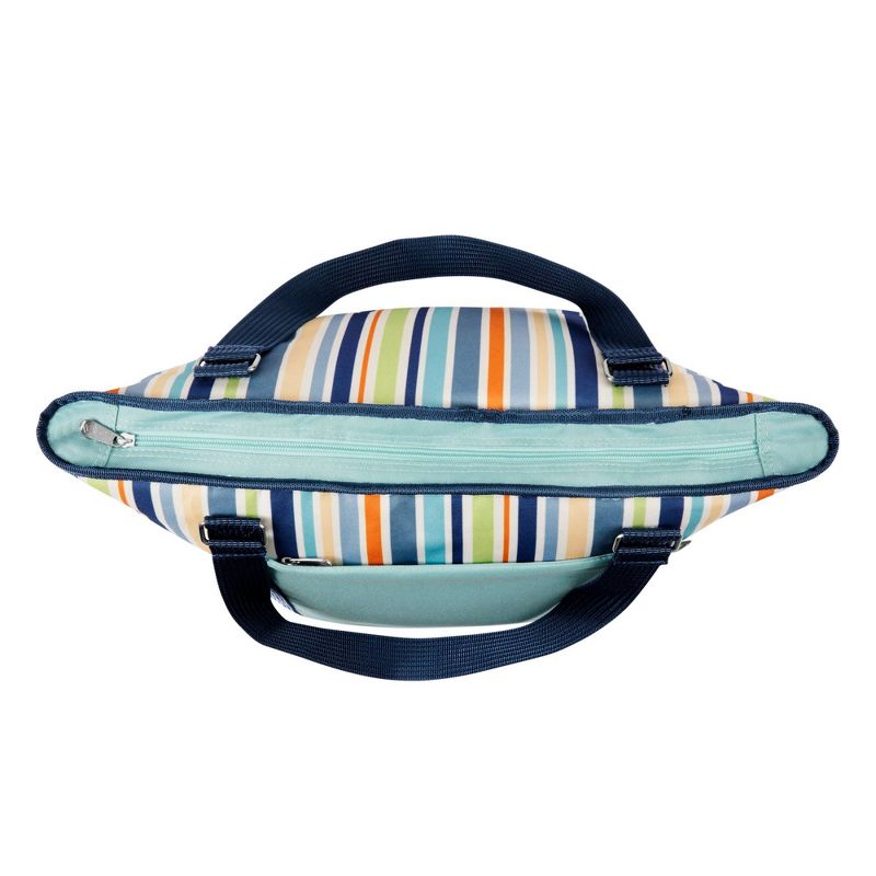 Oniva Topanga 19qt Cooler Tote Bag - Sky Blue with Multi Stripe Pattern