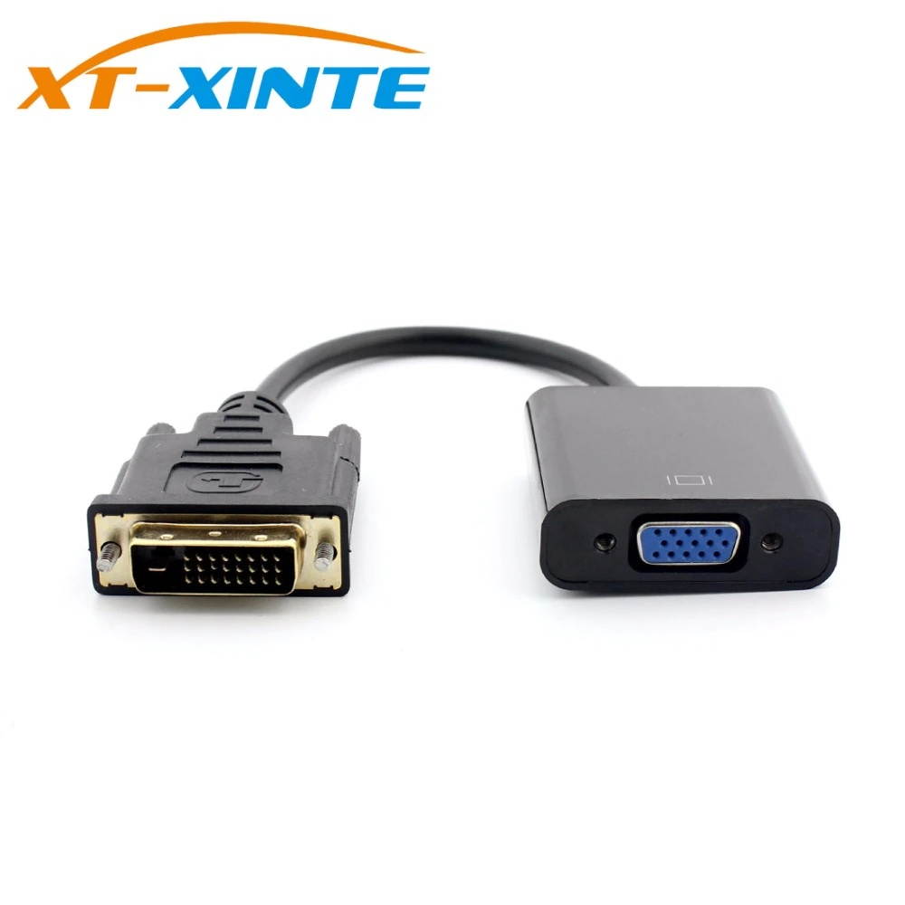 DVI to VGA Adapter 1080P DVI-D to VGA Adapter Cable Digital DVI 24+1 Male to 15 Pin VGA Female Video Converter for PC Display