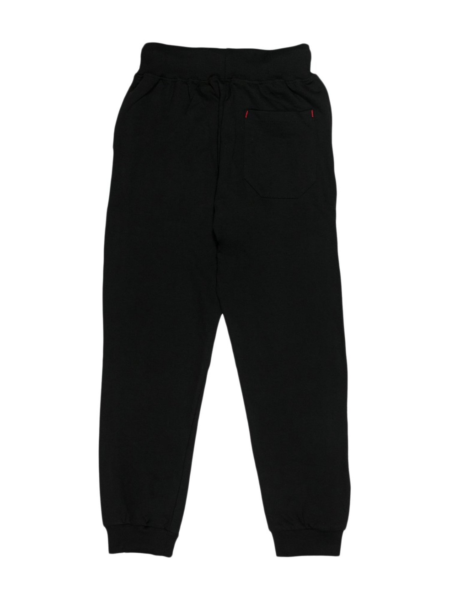 Todd N Teen Kids Black Cotton Graphic Print Joggers