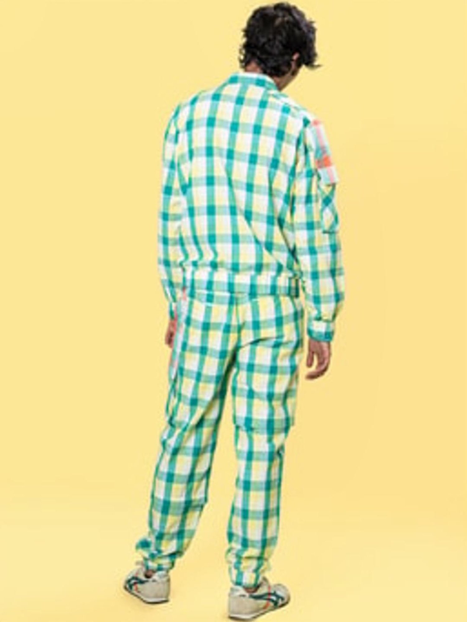 WES Casuals by Westside Olive Relaxed-Fit Mid-Rise Cotton Blend Joggers