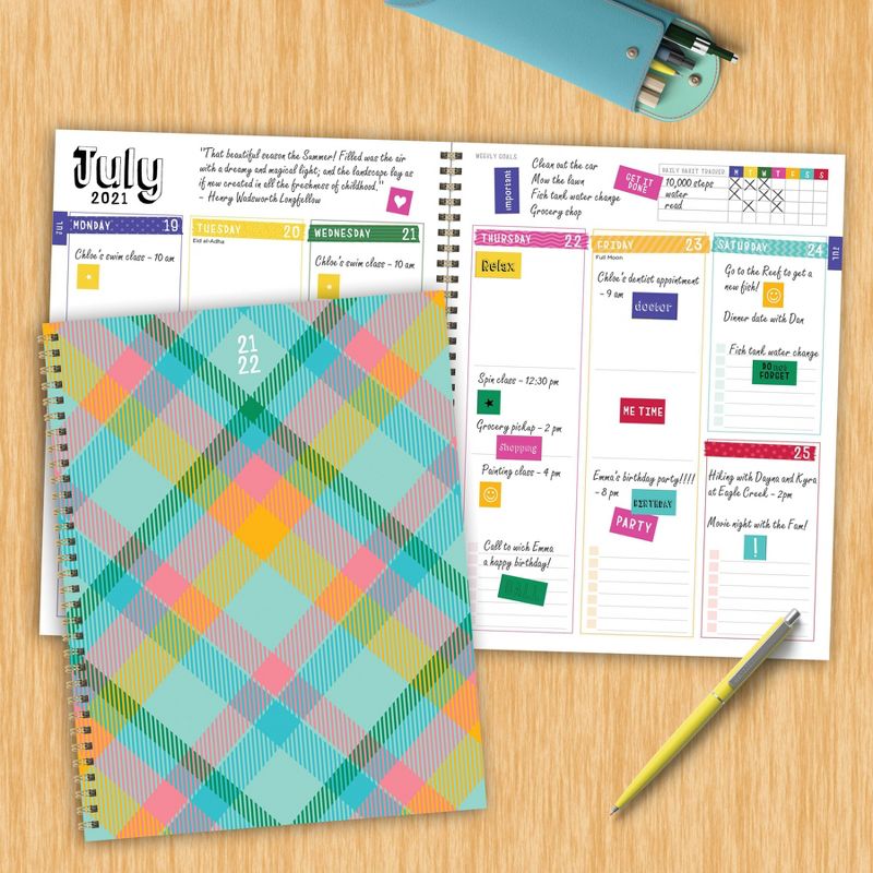 Undated Teacher Planner 8.5" x 11" Large Weekly Lesson Plan Book Botanical Floral - TF Publishing