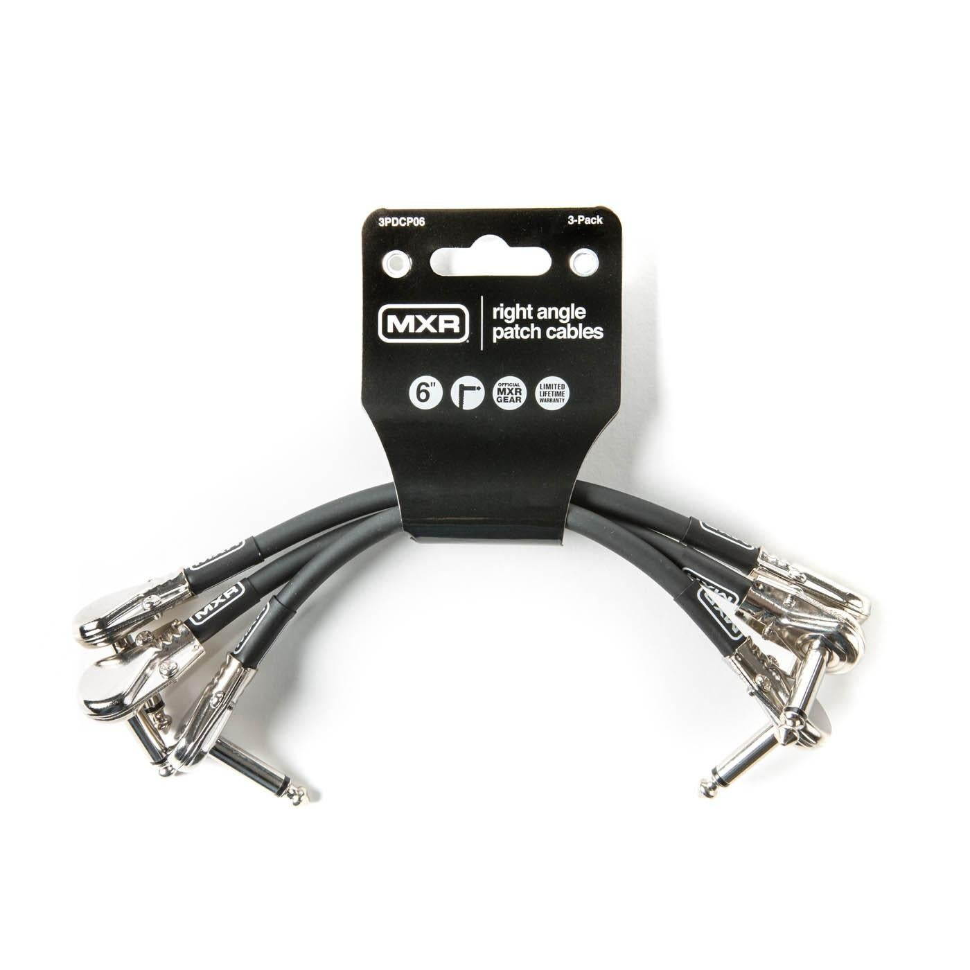 MXR 6" Right Angle Patch Cables, 3 Pack