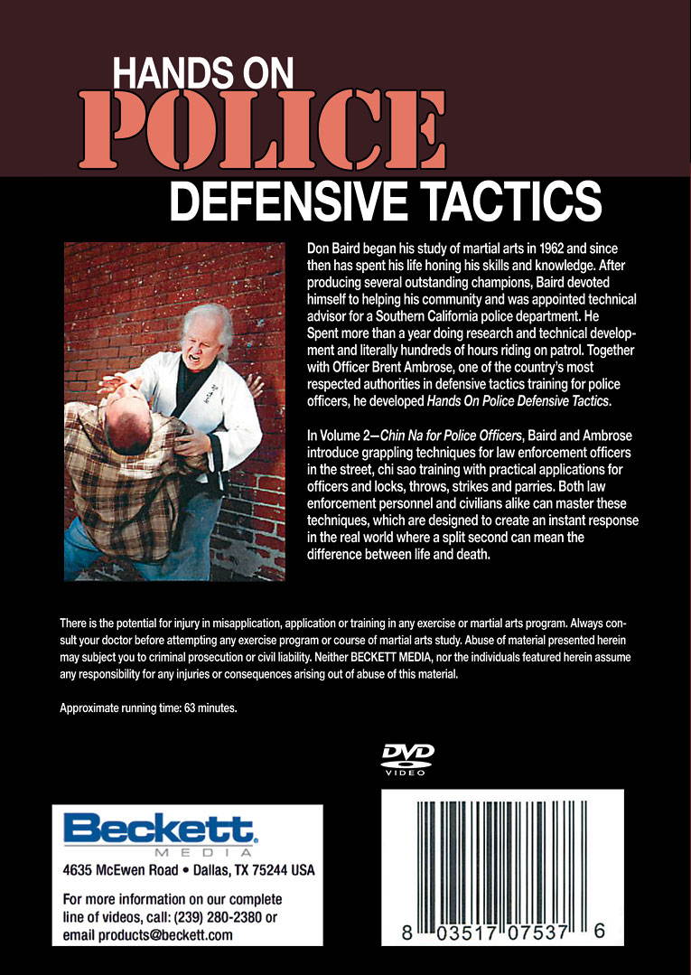 Police Defensive Tactics #2 Chin Na DVD Don Baird Brent Ambrose law enforcement