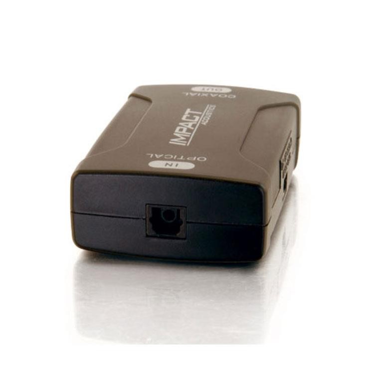 C2G 40019 Optical to Coaxial Digital Audio Converter, TAA Compliant, Black