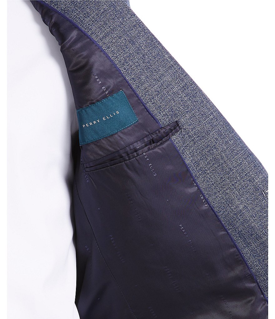 Perry Ellis Big & Tall Slim-Fit Cross Hatch Blazer