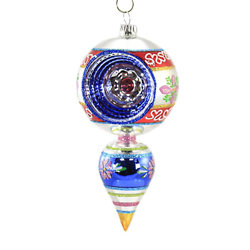 Shiny Brite 7.0" Cc One Ball Drop W/ Reflector Ornament Christmas Confetti  -  Ornament Sets