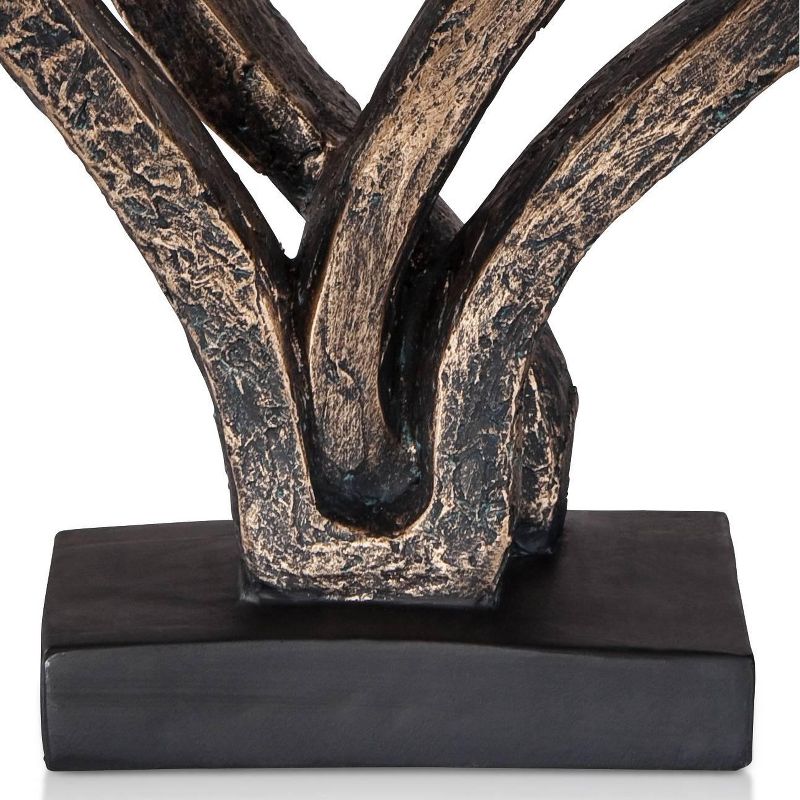 Kensington Hill Interlocking Hearts 11 3/4" High Bronze Finish Sculpture