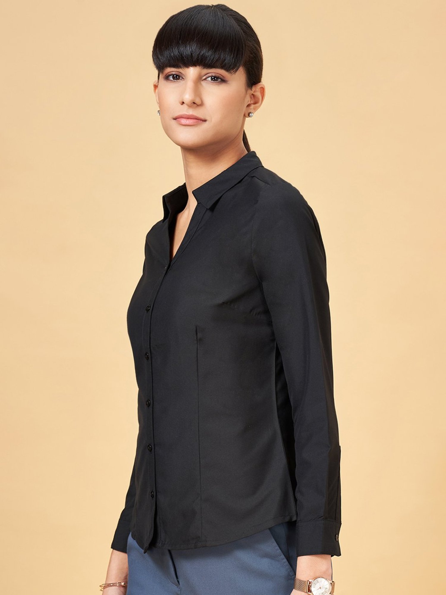 Style Quotient Brown Regular Fit Formal Shirt