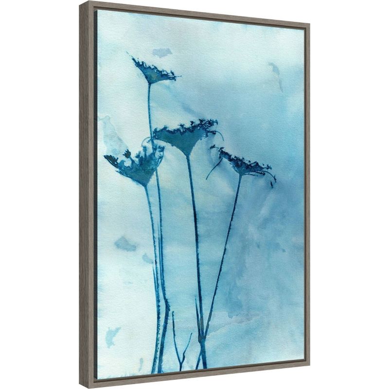 16" x 23" Anne by Krista Mccurdy Framed Canvas Wall Art Blue - Amanti Art