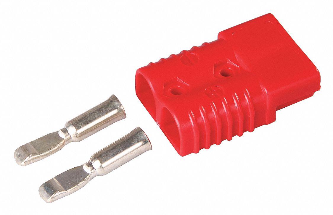 WESTWARD 23PC34 Medium Duty Plug,Brass/Silver, 1/0 Gauge