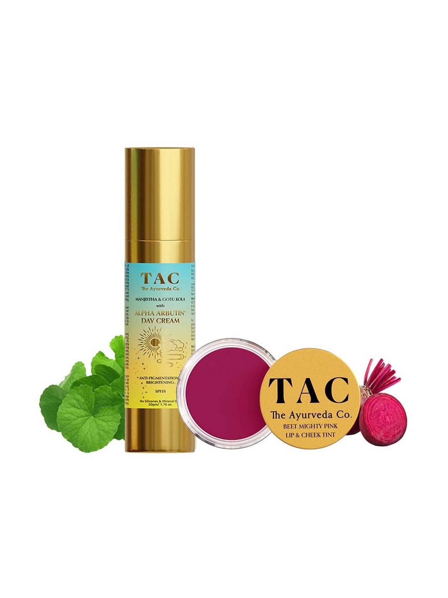 TAC - The Ayurveda Co. Beet Lip & Cheek Tint & Day Cream SPF 15