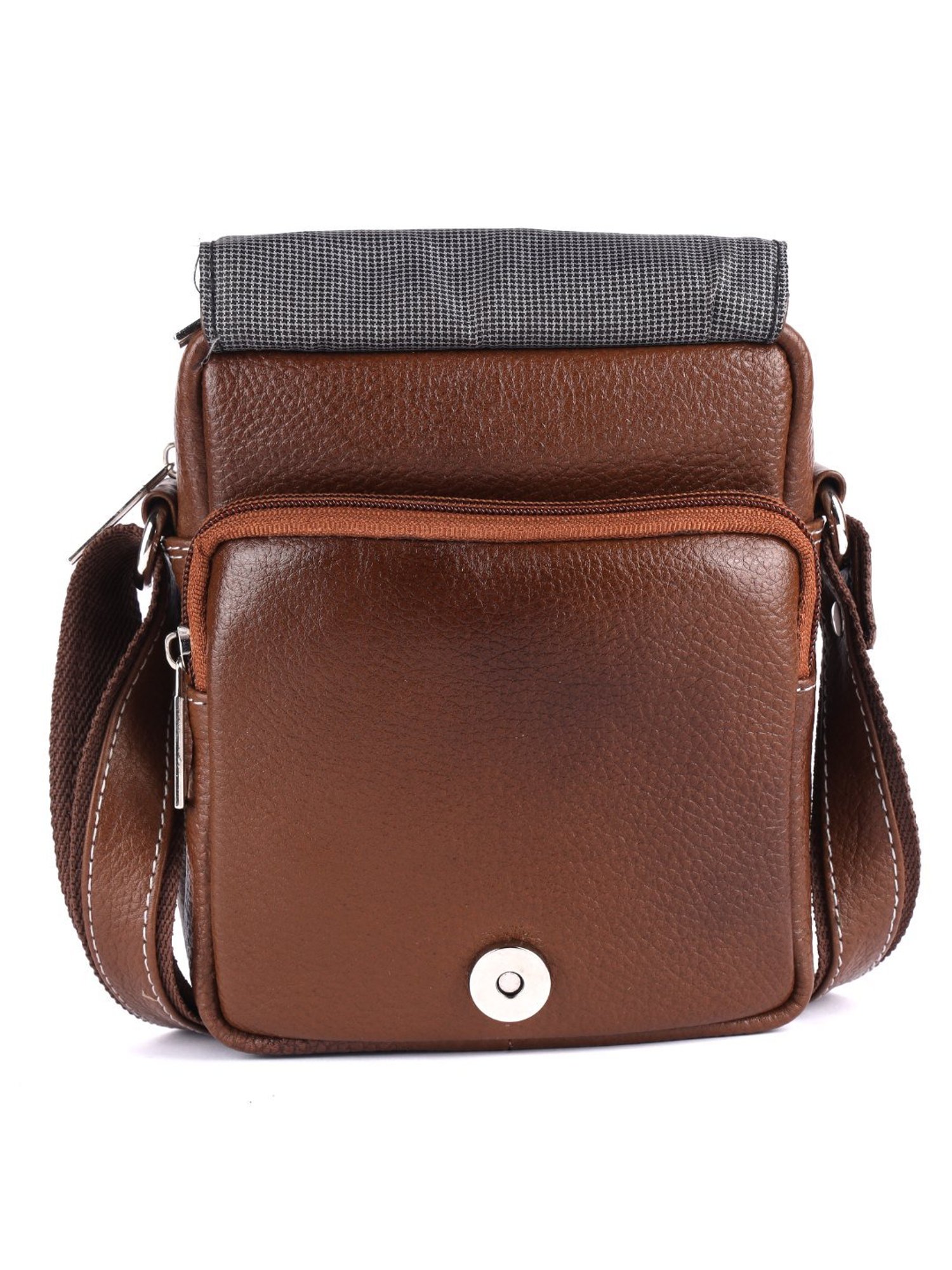 HiLEDER Pure Genuine Leather Messenger Shoulder Sling Cross Body Office Bag for Men and Women,Coffee