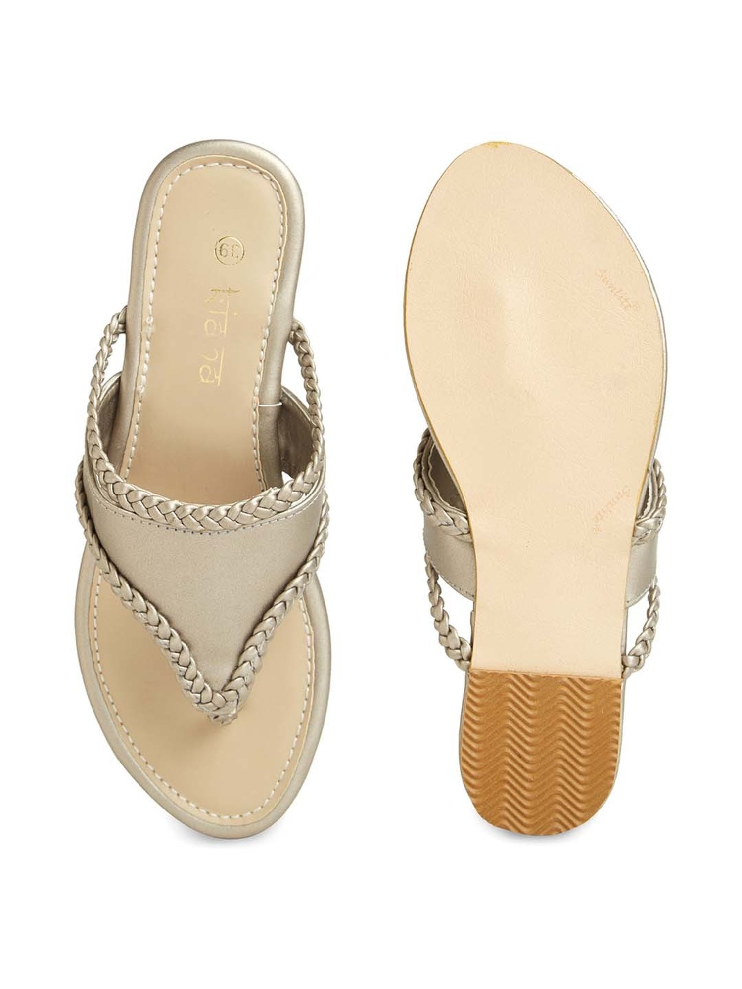 Kiana Women's Grey Thong Sandals