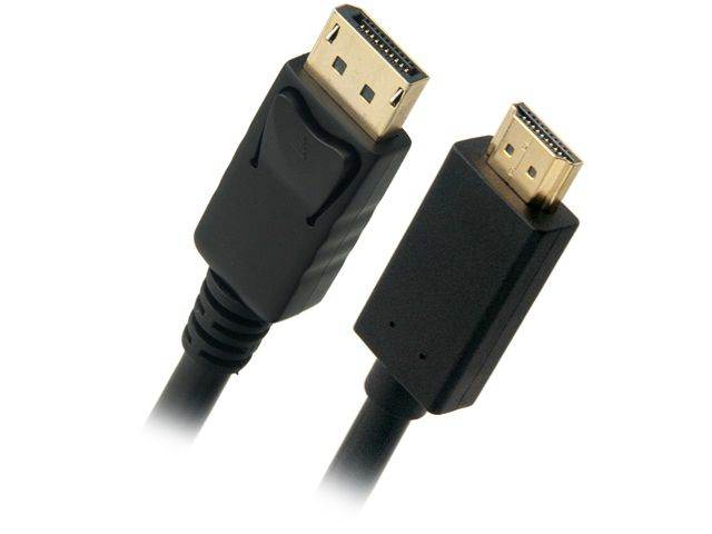 Omni Gear DP-6-HDMI 6 ft. Black DisplayPort to HDMI Cable Male to Male