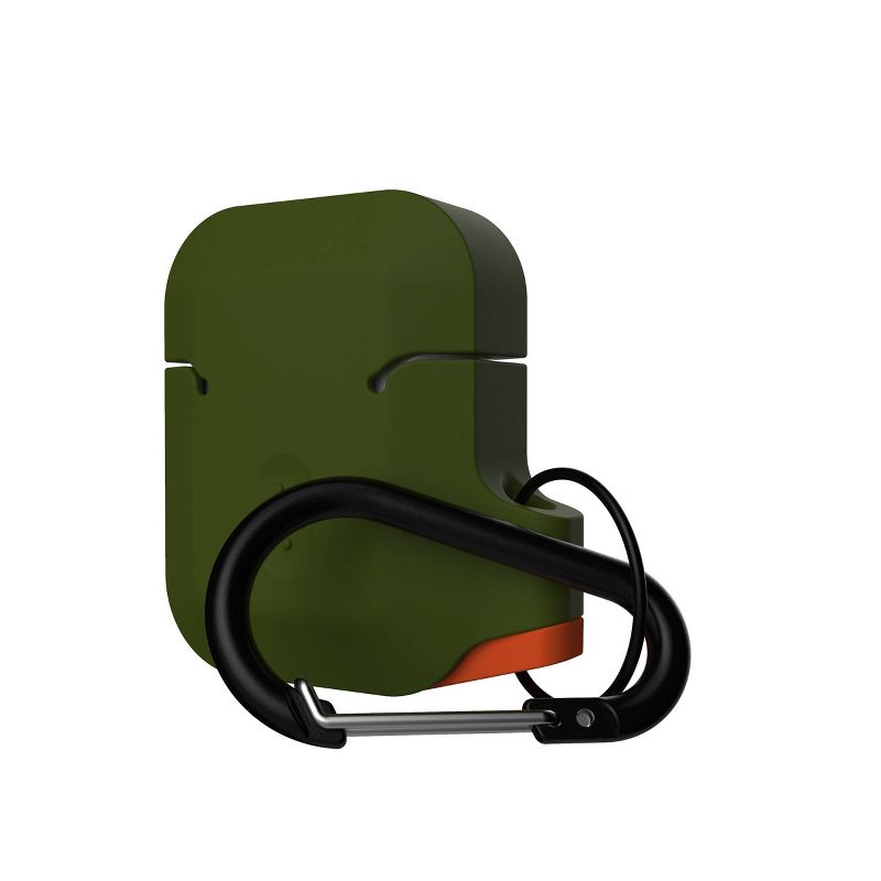 Urban Armor Gear (UAG) Apple Airpods (1st/2nd Gen) Silicone Case - Olive Drab/Orange