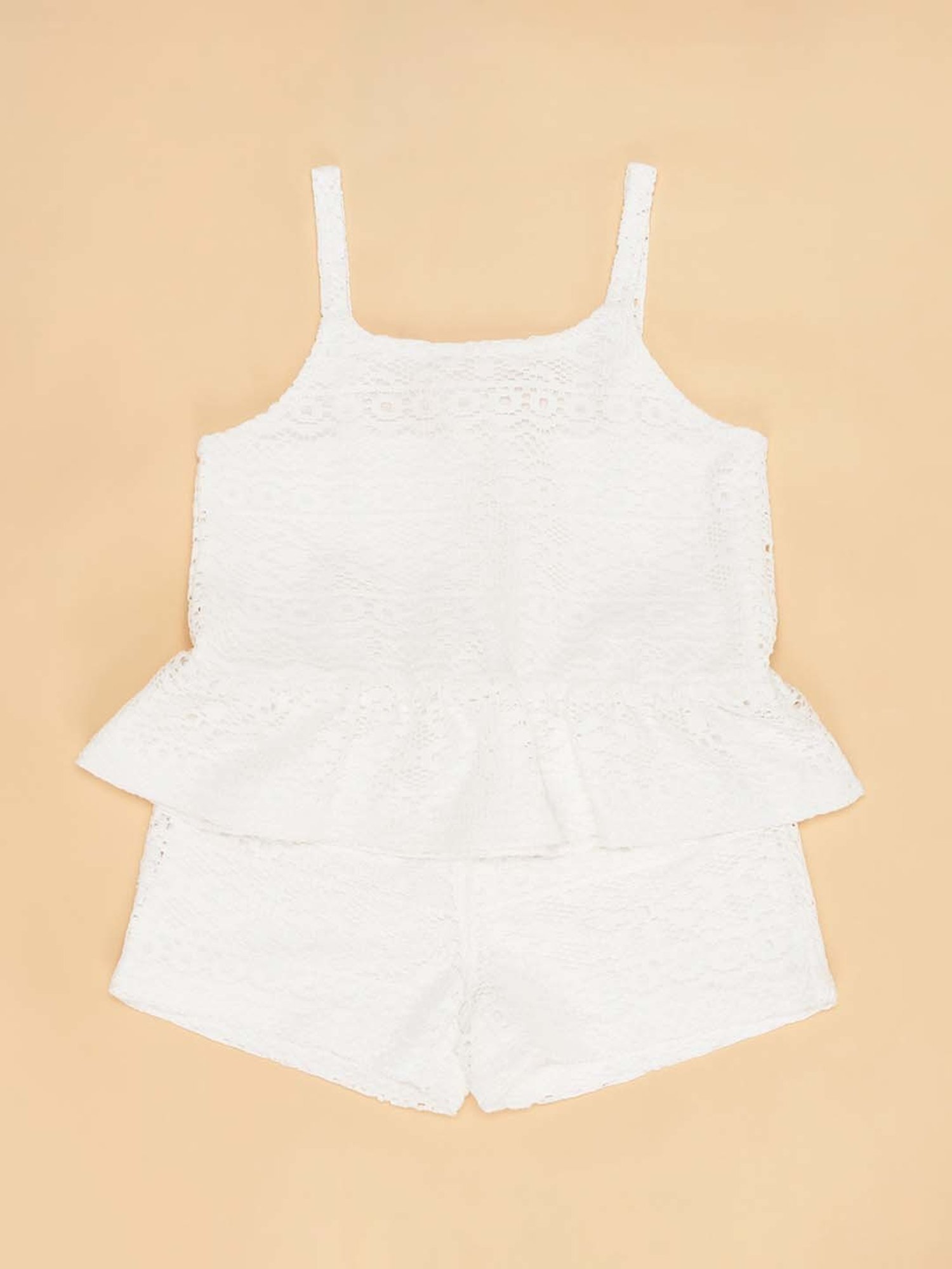 Akkriti by Pantaloons Kids Red & Cream Embroidered Kurta Set