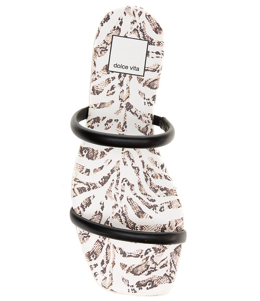 Dolce Vita Lester Printed Banded Square Toe Slide Sandals