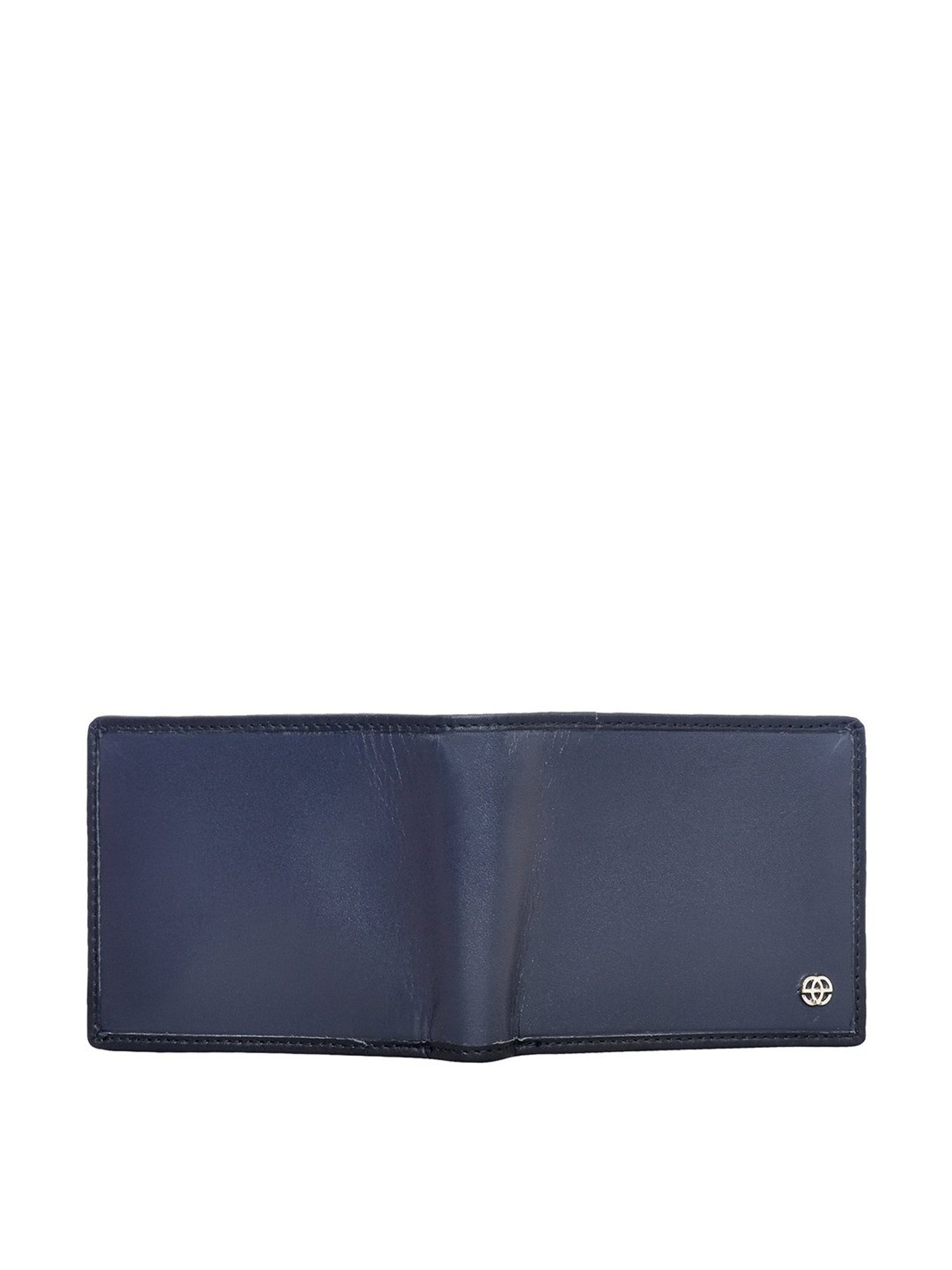 Eske Blue Casual Leather Bi-Fold Wallet for Men