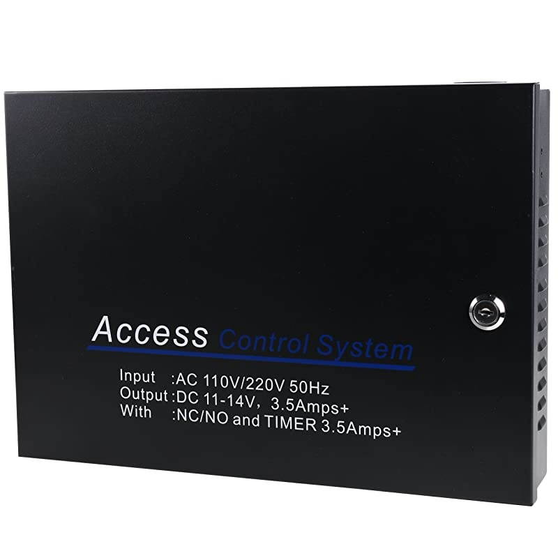 Input 110VAC Output 12VDC Metal Power Supply Box with Backup Battery Link for Door Access Control Board,Transformer with UL Recognized