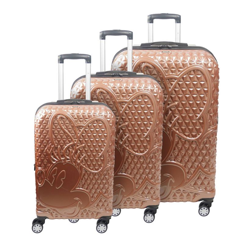 FUL Disney Minnie Mouse 3pc Hardside Luggage Set - Rose Gold