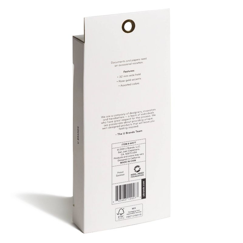 U Brands 6ct Palm Shaped Binder Clips