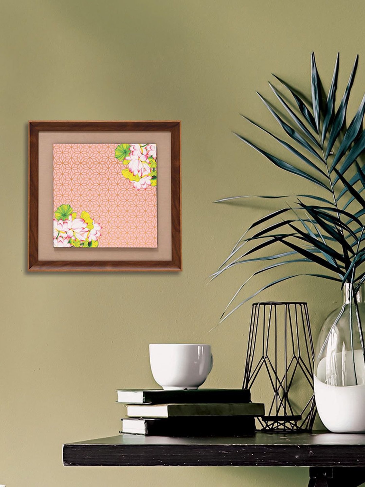 ICraft Pink & White Canvas Enchanted Lotus Wall Art - Set of 1