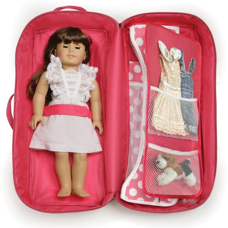 Badger Basket Doll Travel Case with Bed & Bedding