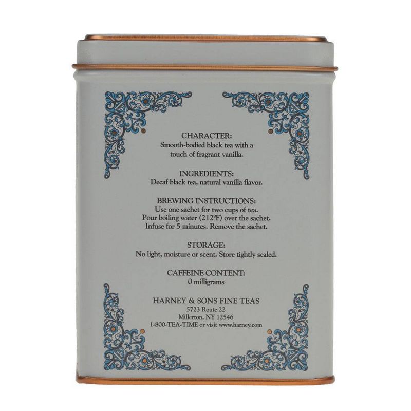 Harney & Sons Vanilla Comoro Decaffeinated Black Tea - 20ct