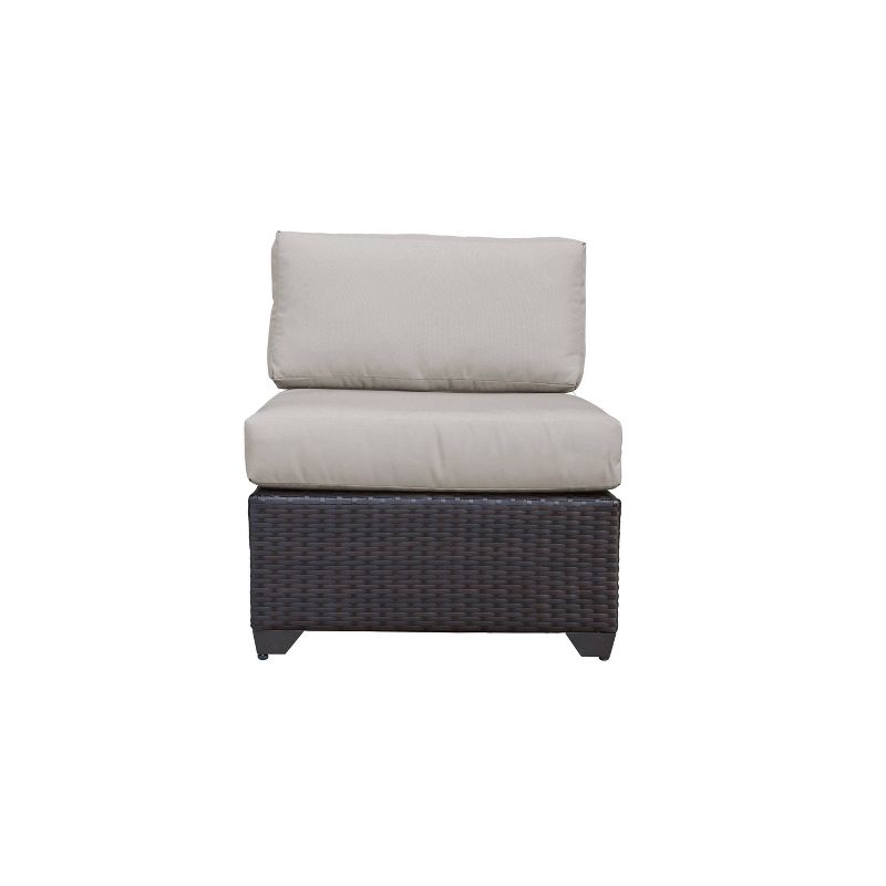 Barbados 12pc Patio Curved Sectional Seating Set with Cushions - Beige - TK Classics