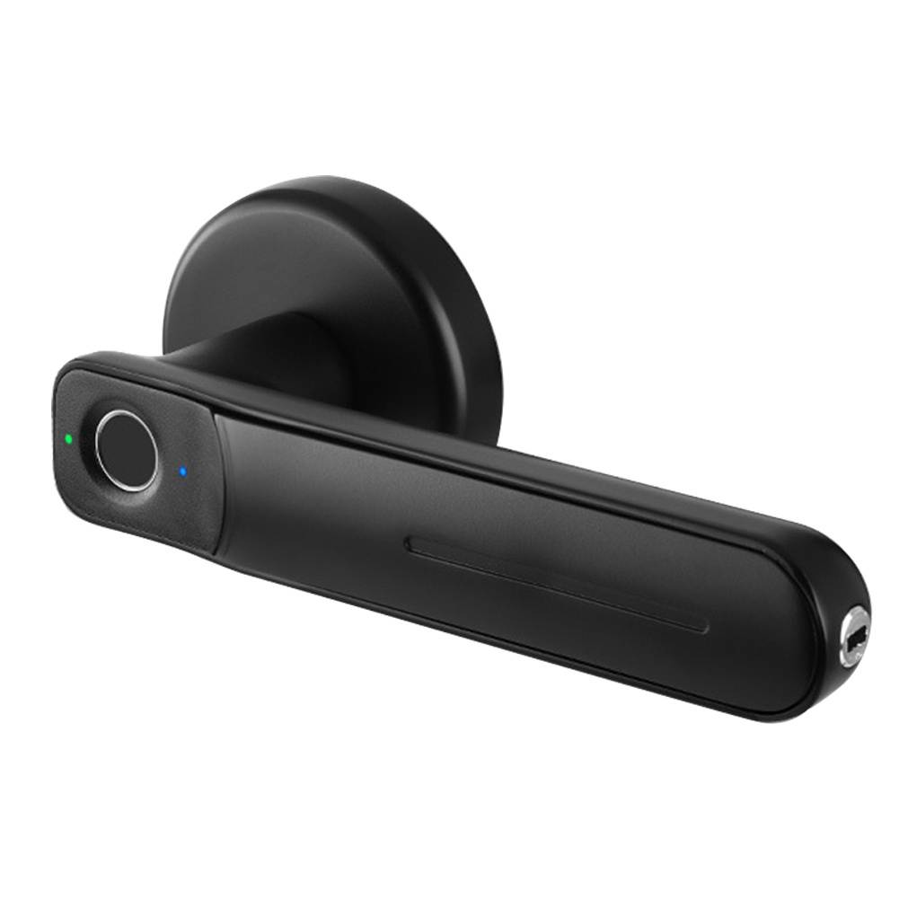 Smart Fingerprint Door Lock Biometric Apartment Electric Zinc Alloy With Keys (Grey)
