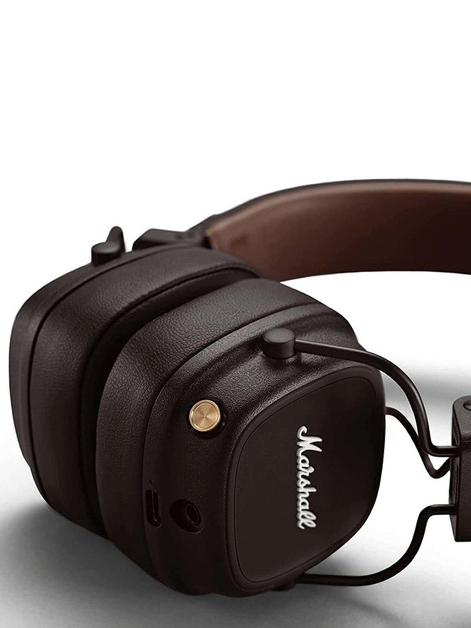 Major IV On Ear Wireless Bluetooth Headphone with Microphone (Brown, True Wireless)