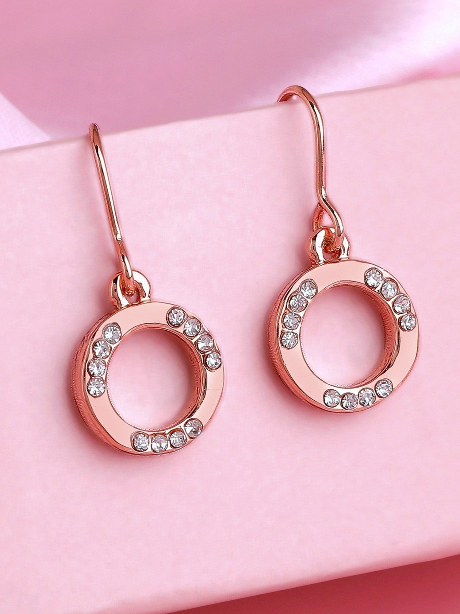 Estele Rose Gold-Plated Exquisite Drop Earrings