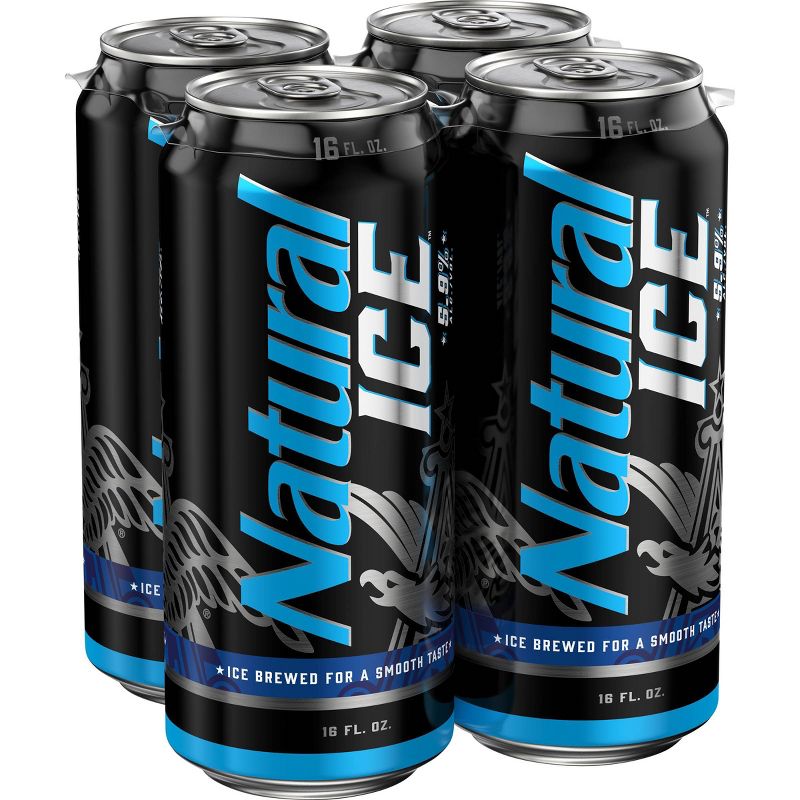 Natural Ice Beer - 4pk/16 fl oz Cans