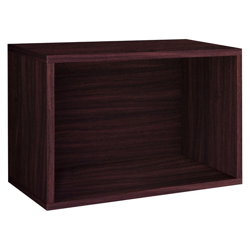 Way Basics Stackable Eco Rectangle Shelf Shoe Rack Espresso Wood Grain