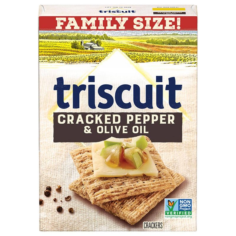 Triscuit Cracked Pepper & Olive Oil Crackers - Family Size - 13oz