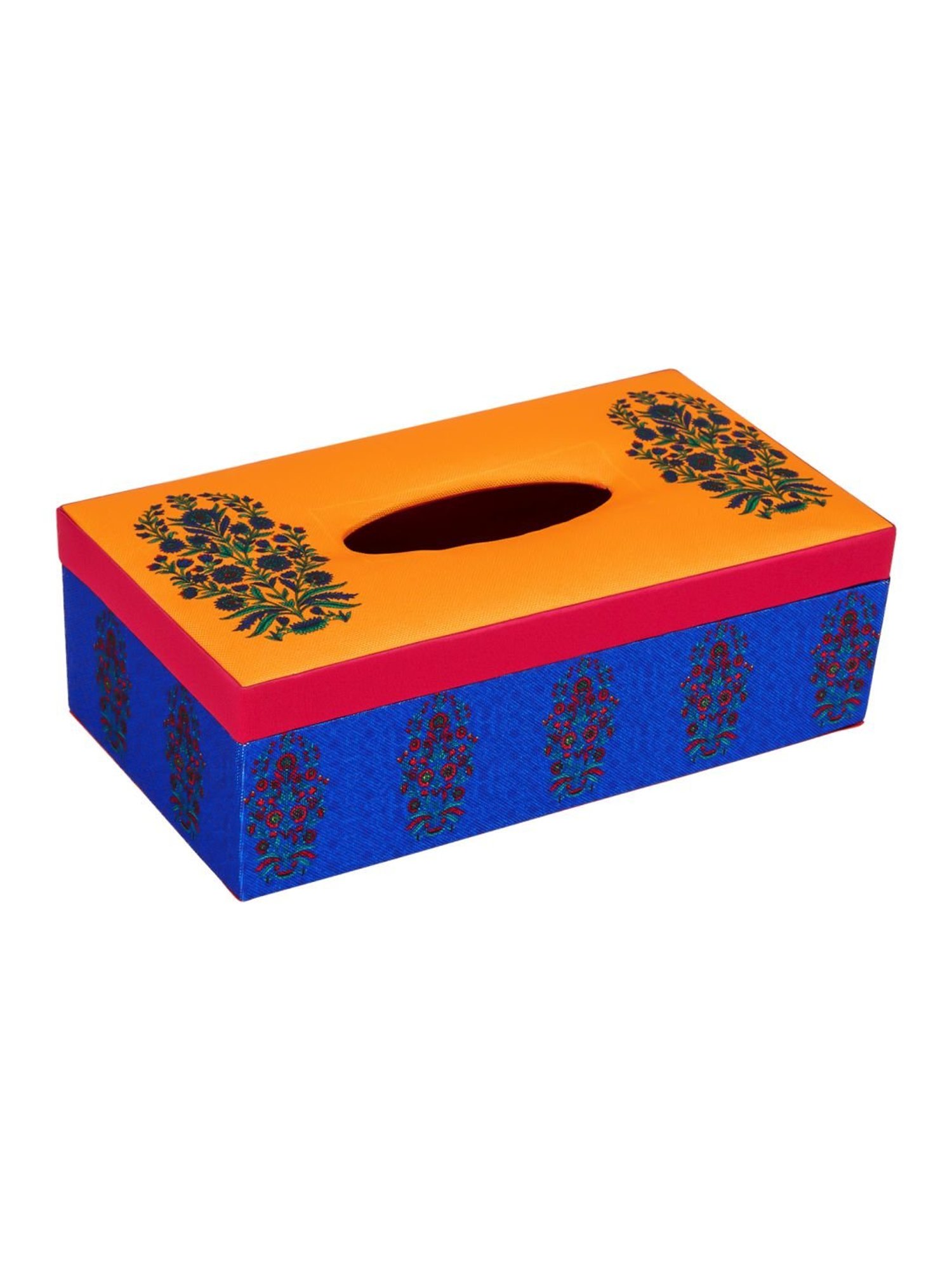 Karo Tapi Printed Multicolor Wood Tissue Box