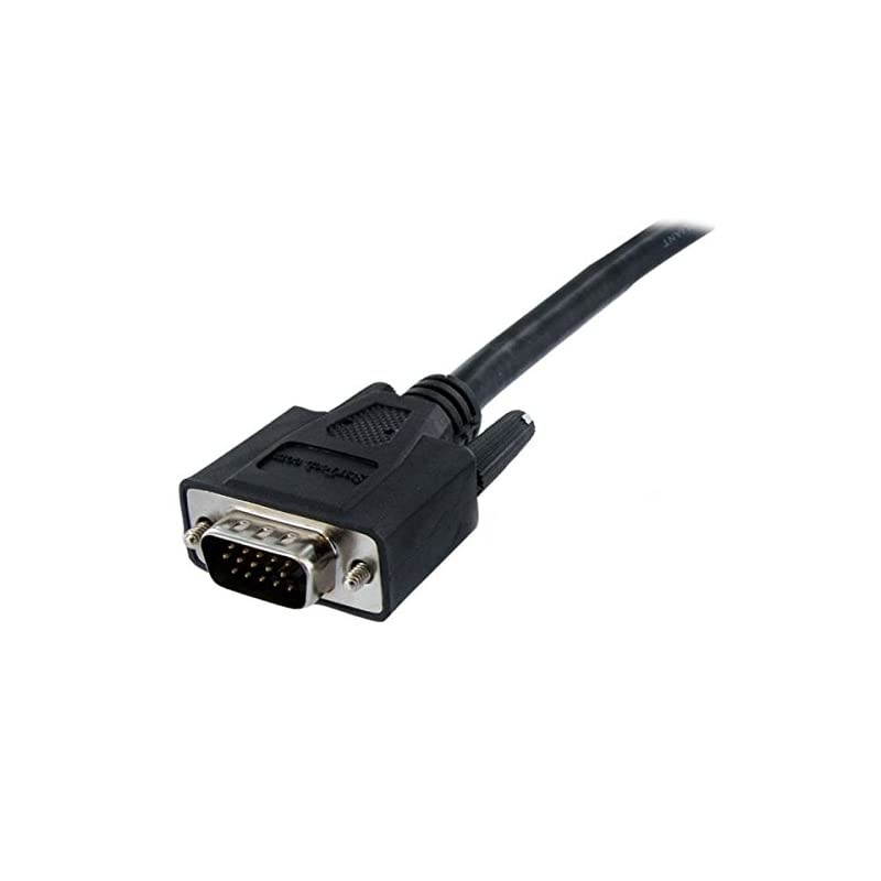 com 6 ft DVI to Coax High Resolution VGA Monitor Cable - DVI to VGA Connector - 6ft DVI to VGA Converter (DVIVGAMM6), Black