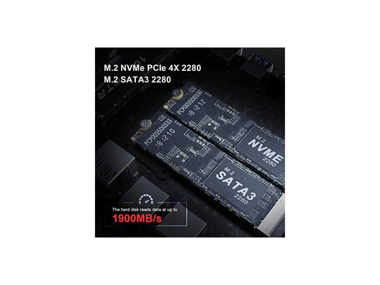 Beelink GTR Mini PC Windows 10 Pro, AMD Ryzen 7 3750H (up to 4GHz) with 16G DDR4 512GB NVME SSD Radeon Vega 10 Graphics WiFi 6 Dual HDMI 4K Gaming Mini Desktop Computer Offie