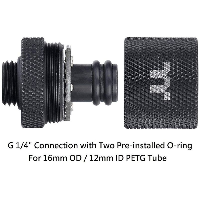 Thermaltake Pacific RGB Plus PETG Tube Fitting Kit - Six Pack - OD 16mm x ID 12mm