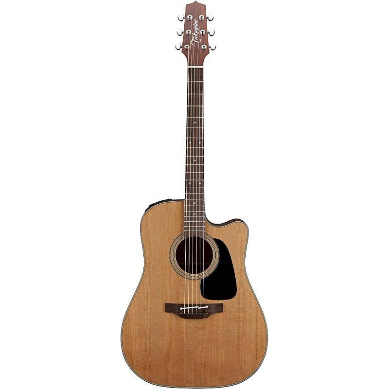 takamine pro series 1 p1dc dreadnought body acoustic electric guitar with case, natural