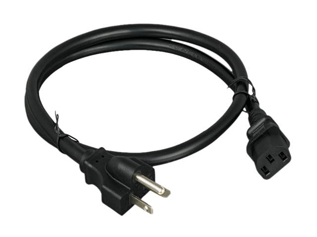 Nippon Labs 14 AWG AC Power Cord NEMA 6-20P to C13, SJT, 15A/250V, NEMA 6-20P to IEC-60320-C13, Black 10 ft. Power Cable