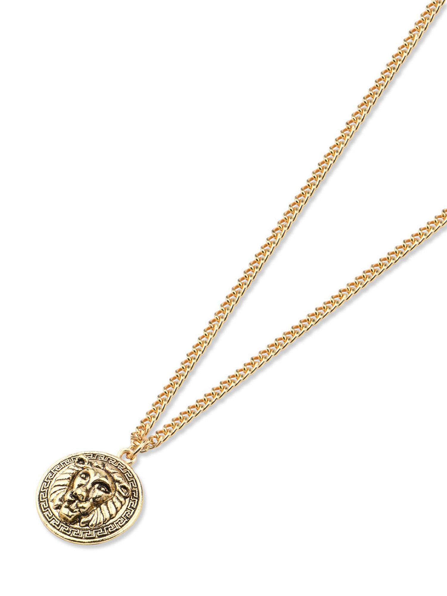 The Bro Code Gold-Plated Roar Lion Pendant Necklace for Men