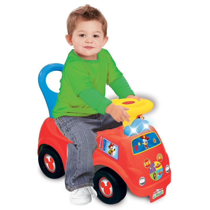 Kiddieland Light n' Sound Mickey Activity Fire Engine Kid Toy Car, Red | 050815